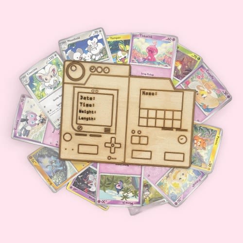 Pokédex Baby Arrival Announcement Sign with Pokemon Style Name Date Time Weight Length