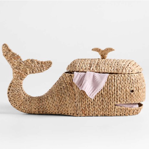 Whale Woven Floor Storage Basket