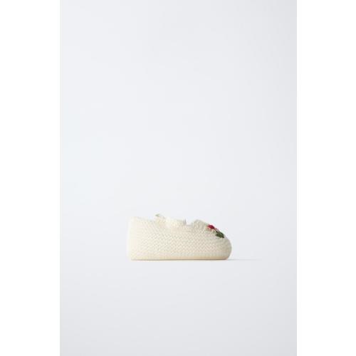 EMBROIDERED FLORAL BOOTIES - Off White | ZARA United States