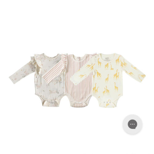Long Sleeve One-Piece 3-Pack, 3-6 mo