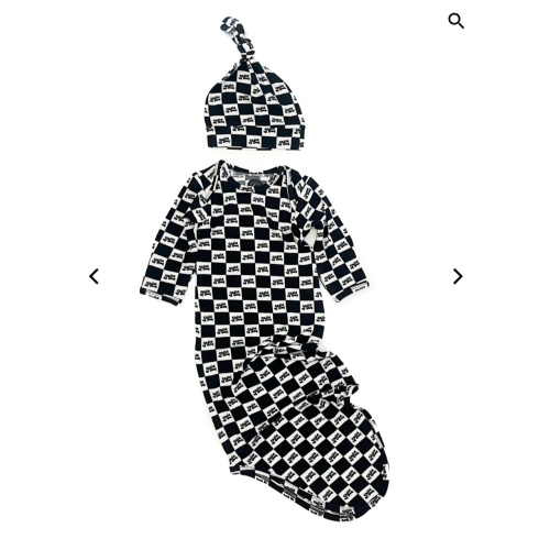 Checkered Child of God Bamboo Gown & Matching Beanie – OUR HOUSE ABOVE