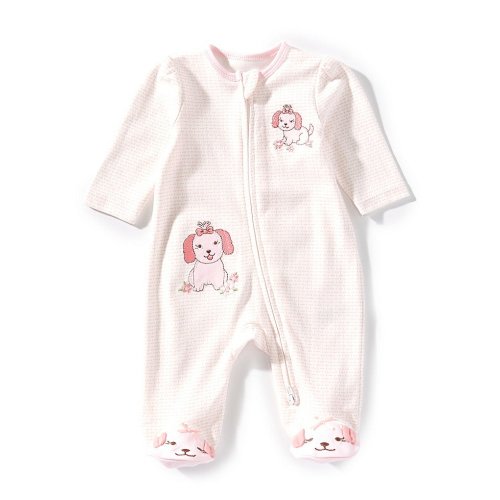 Little Me Baby Girls Lovely Pups Footie