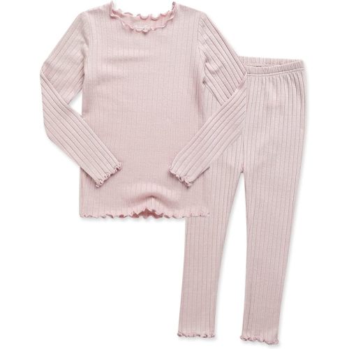 VAENAIT BABY Infant Kids Toddler Junior Girls Soft Comfy Modal Tencel Shirring Sleepwear Pajamas 2pcs Set