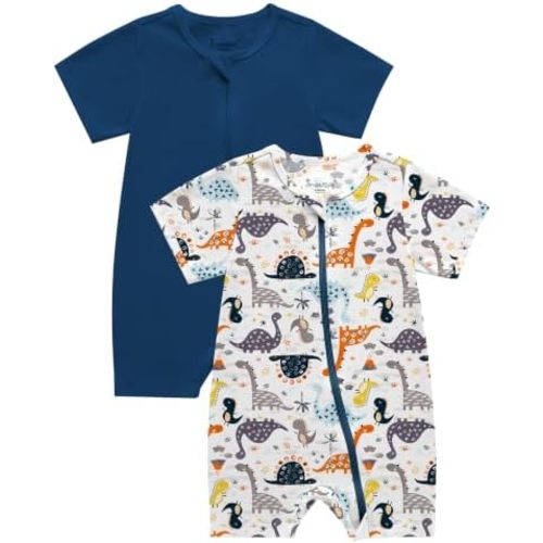 Jimonda Baby Rompers Cotton Boys Girls Short Sleeve Sleepers Pajamas Pjs