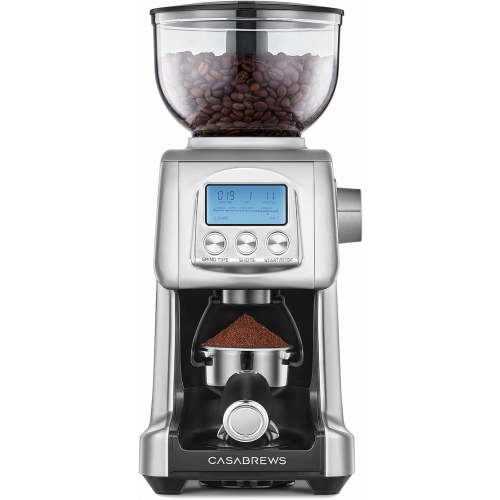 CASABREWS Tornado Electric Coffee Grinder with Conical Burr, LCD Display, 77 Grind Settings, Adjustable Grind Time for Espresso, Pour Over & French Press.