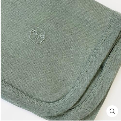 Swaddle Blanket, Merino Wool, Newborn to 3 Months, Sage