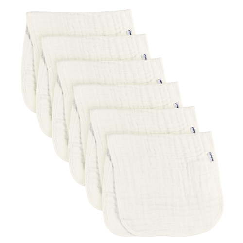 6-Pack Baby Neutral Vanilla Muslin Burpcloth
