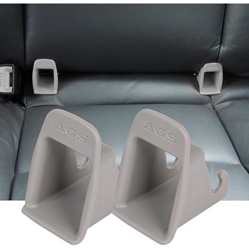 ISOFIX Interface Belt Latch Guide, 2 Pcs Car Seat ISOFIX Interface Buckle Fixed Guide Groove Car Seat Bracket Connector, Grey