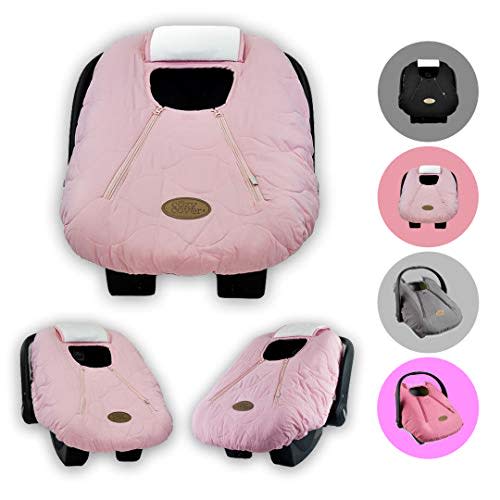 Cozy Cover - Infant Car Seat Cover (Pink Quilt)