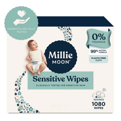 Millie Moon Sensitive Wipes, 1080 Count (Select for More Options)