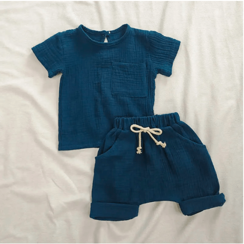 Baby Tee and Binding Shorts Set