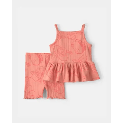 Baby Girl 2-Piece Pixar© Toy Story Sleeveless & Short Set - Coral | Carter's