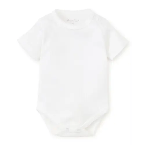 White Pointelle Short Sleeve Bodysuit
(0-3 months)