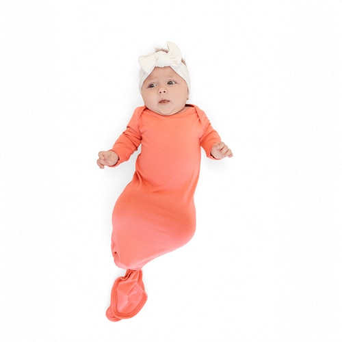 Bumbunny Baby | Knotted Gown in Coral
