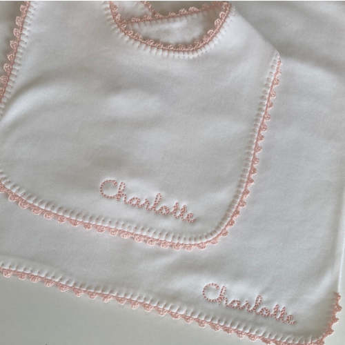 JERSEY BURP CLOTH - PINK – Southern Sorelle Embroidery Boutique