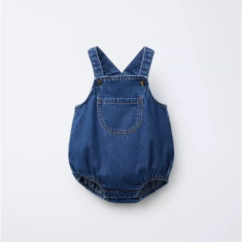 SOFT DENIM ROMPER - Mid-blue | ZARA United States