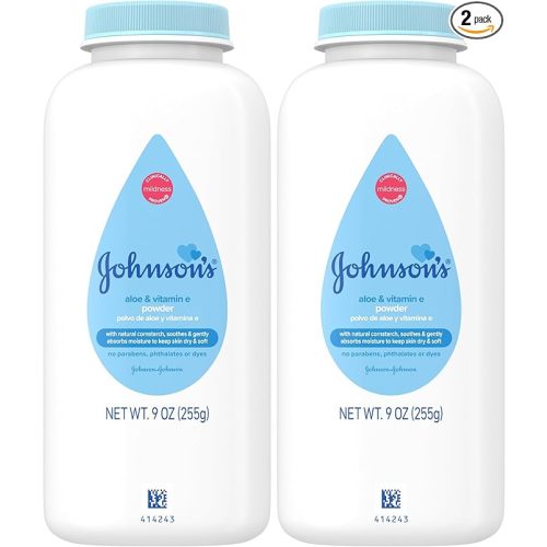 Johnson's Cornstarch Baby Powder, 9 oz (Pack of 2)