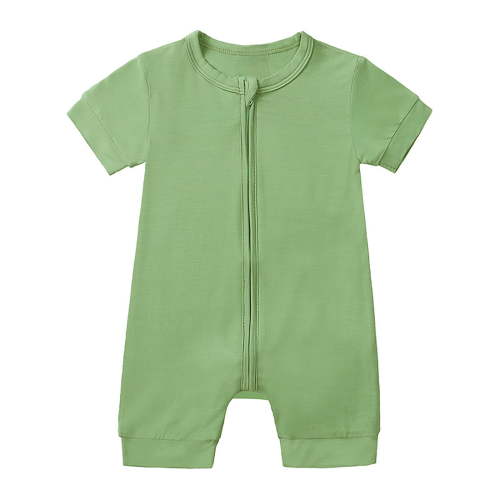 TBWNWG Baby Bodysuit,Rompers Pajamas Zipper Short Sleeve Sleeper Jumpsuit,Sizes 6-12 Months