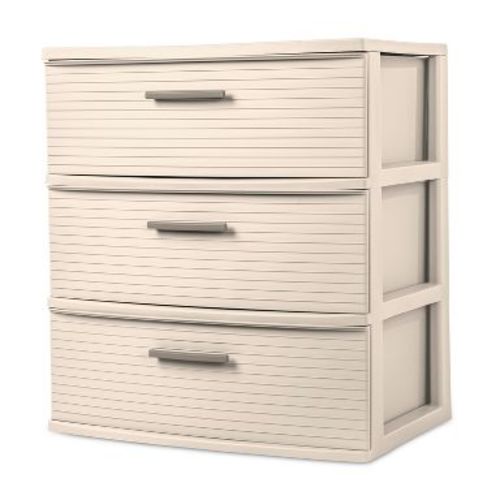 3 Drawer Wide Tower Snowfall White - Brightroom™