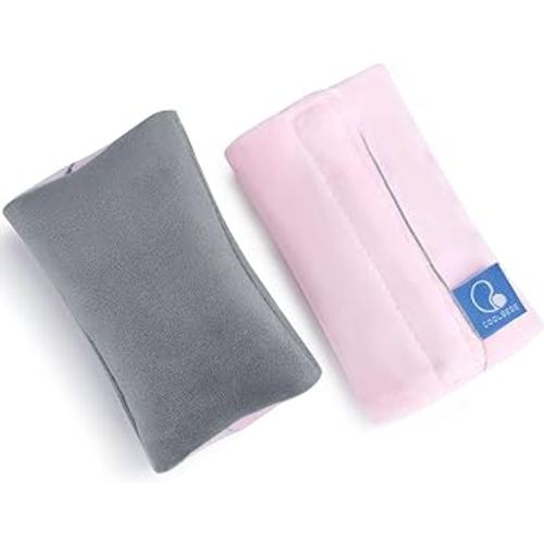 COOLBEBE Car Seat Straps Shoulder Pads for Baby Kids, Super Soft Seat Belt Covers for All Car Seats/Pushchair/Stroller/High Chair(Grey/Pink)