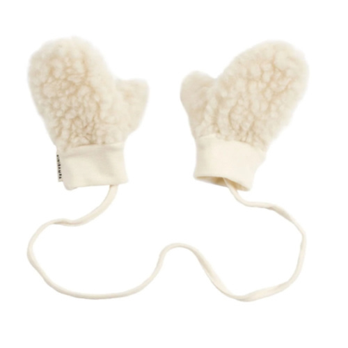 BINIBAMBA Milk Merino Wool Baby Mittens