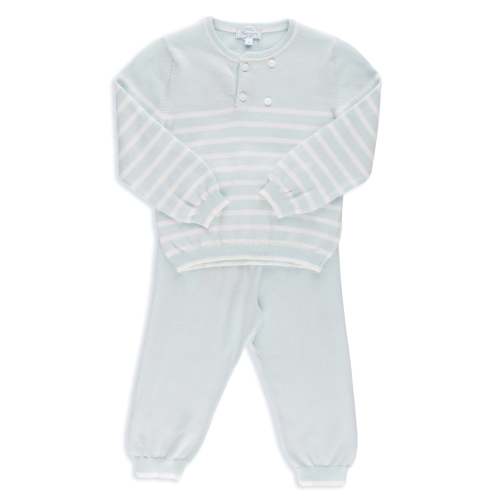 Lucerne Sweater + Jogger Set in Sea Glass & Ivory