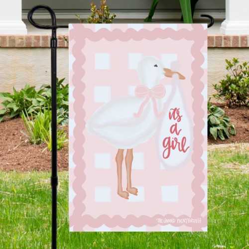 It’s A Girl Stork Garden Flag