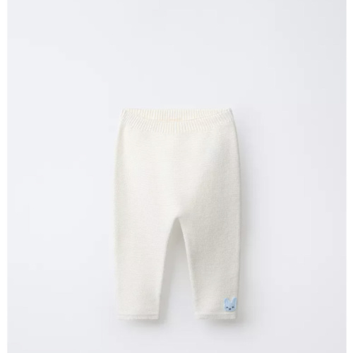 BUNNY PATCH KNIT PANTS - Ecru | ZARA United States