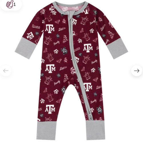 Texas A&M Aggies infant Zippy One Piece