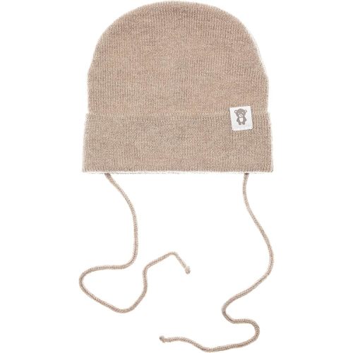 Single-Layer Knit Baby Winter Hat - Merino, Cashmere Wool Baby Beanie for Newborn 0-12 Months - Infant Hat - Soft Beige, Pink