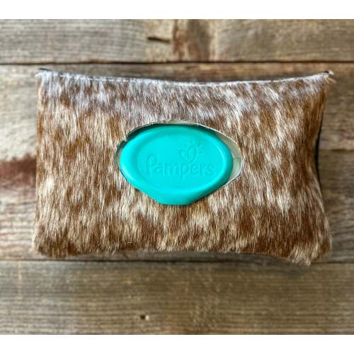 Cowhide baby wipes case