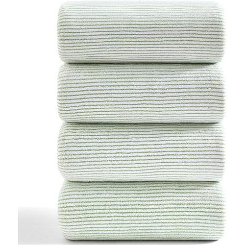 4 Piece Bath Towel Set 35"x70"Oversized Bath Towel for Bathroom Ultra Soft Fluffy Extra Large Bath Sheet Luxury Premium Bathroom Towel Highly Absorbent Quick Dry Shower Towel for Hotel Spa,Green White