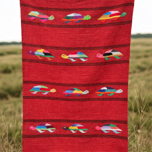 Turtle Lover Blanket - Rust
