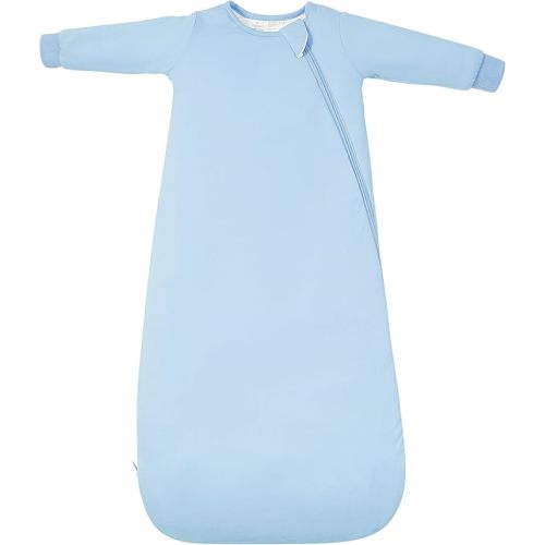 Baby Sleep Sack Long Sleeve Wearable Blanket 1.0 TOG, Premium Soft Infants Warm Sleeping Bags with 2-way Zippers