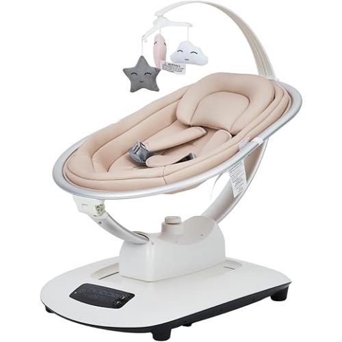 GarveeLife Electric Baby Swings for Infants to Toddler, Infant Swing with 5 Motion Modes & 5 Speeds, Remote Control, Reclining Seat with 5-Point Harness, 5 Preset Music, Khaki