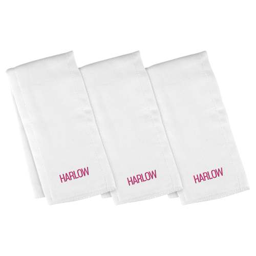 Personalized Basic Burp Cloth - 3 Pack