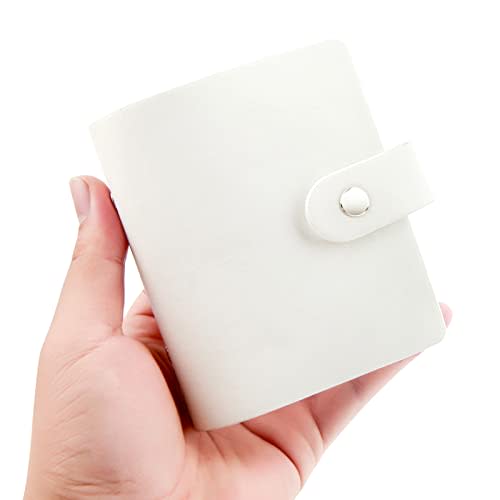 Ruibytree Retro 52 Pockets Mini Photo Album 2x3 Inch - PU Leather Photo Book for Fujifilm Instax Mini Series & Polaroid 2x3 Instant Film Camera Pictures (White, 1Pack)