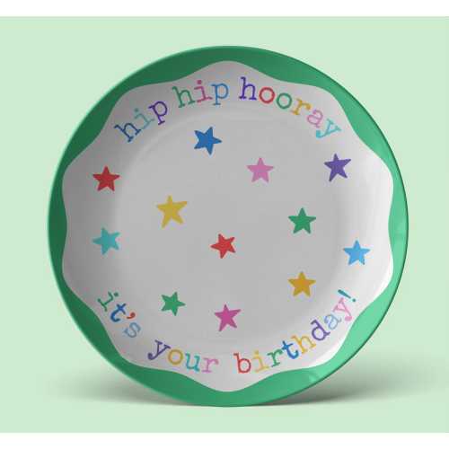 Happy Birthday Plate For Child celebration family birthday cake plate Keepsake Gift For Kid Birthday Present food safe plate for birthday