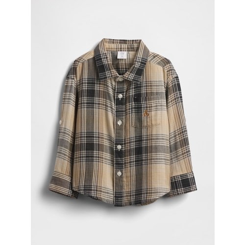 Baby & Toddler Double-Weave Plaid Shirt