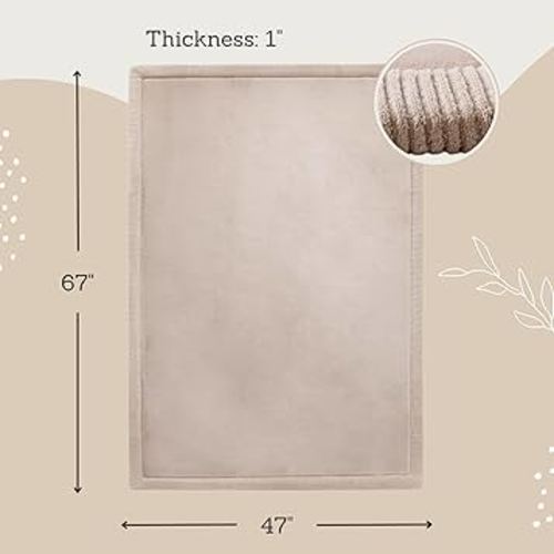 Amazon.com : Hakuna Matte Premium Baby Play Mat 60”x 80” Beige – Cloud-Soft Coral Velvet Memory Foam Rug for Crawling & Play – Non-Slip, Water-Resistant, Care Tummy Time Mat – Non-Toxic Padded Playmat : Baby