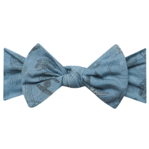 Knit Headband Bow - Starships