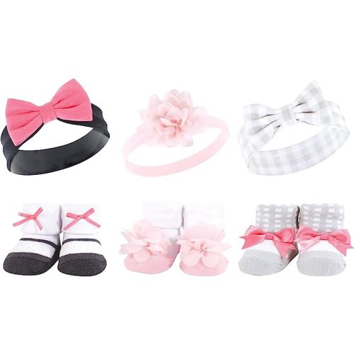 Hudson Baby Girl's Headband and Socks Giftset