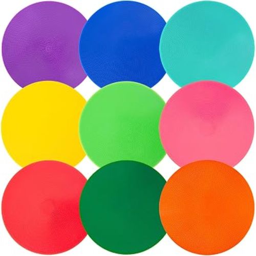 Rubber Spots Spot Markers 4 Inch & 9 Inch Multicolor Floor Dots