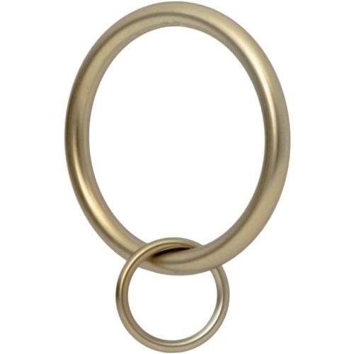 Ivilon Drapery Eyelet Curtain Rings - 1.7" Ring Loop for Hook Pins, Set of 14 - Warm Gold
