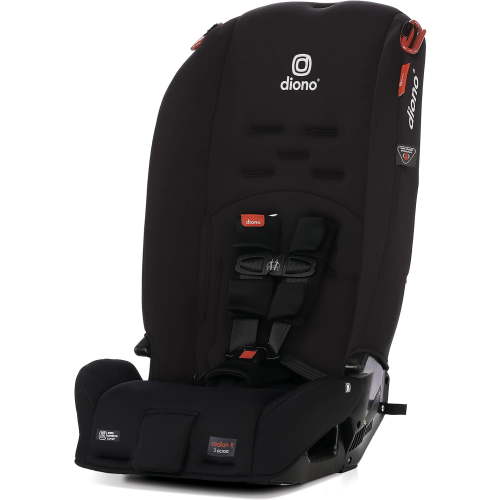 Diono Radian 3R 3-in-1 Convertible Car Seat, Slim Fit 3 Across, Rear-Facing, Forward-Facing & Booster, Steel-Reinforced Frame, Black