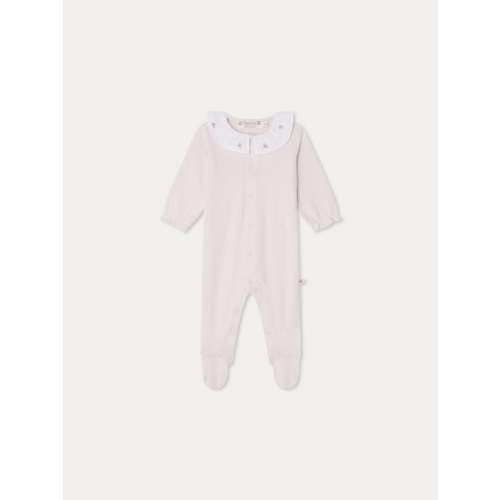 Lintina hand-embroidered pointelle pyjamas in organic cotton