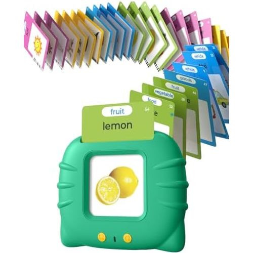 Airbition Talking Flash Cards for Toddlers 1 2 3 4 Year Olds, Green