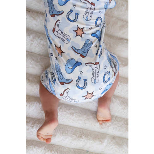 Rodeo Dreams Button Romper | Blue