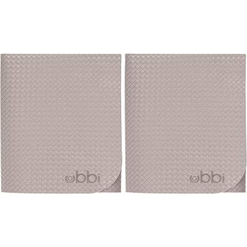Ubbi On-The-Go Diaper Changing Baby Mat, Soft and Comfortable Diaper Bag Accessory Must Have for Newborns, Easy to Clean, Portable Folding Pad, Baby Traveling Accessories, Taupe (Pack of 2)