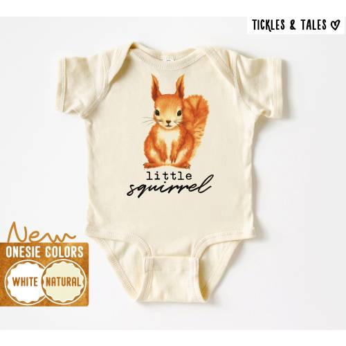 Little squirrel Onesie® and toddler t-shirts - Squirrel baby clothes - Squirrel themed baby shower - Cute animal Onesies®